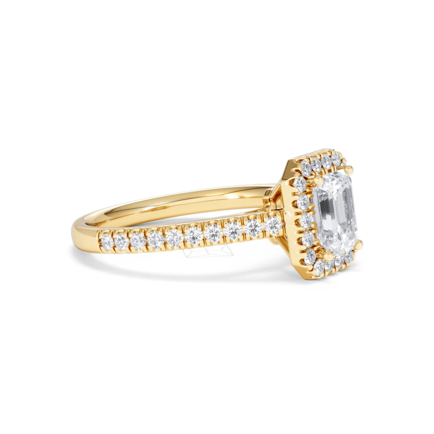 Annabelle Lab Diamond Halo Engagement Ring in 18K Gold 1.65ct F/VS1 - Image 23