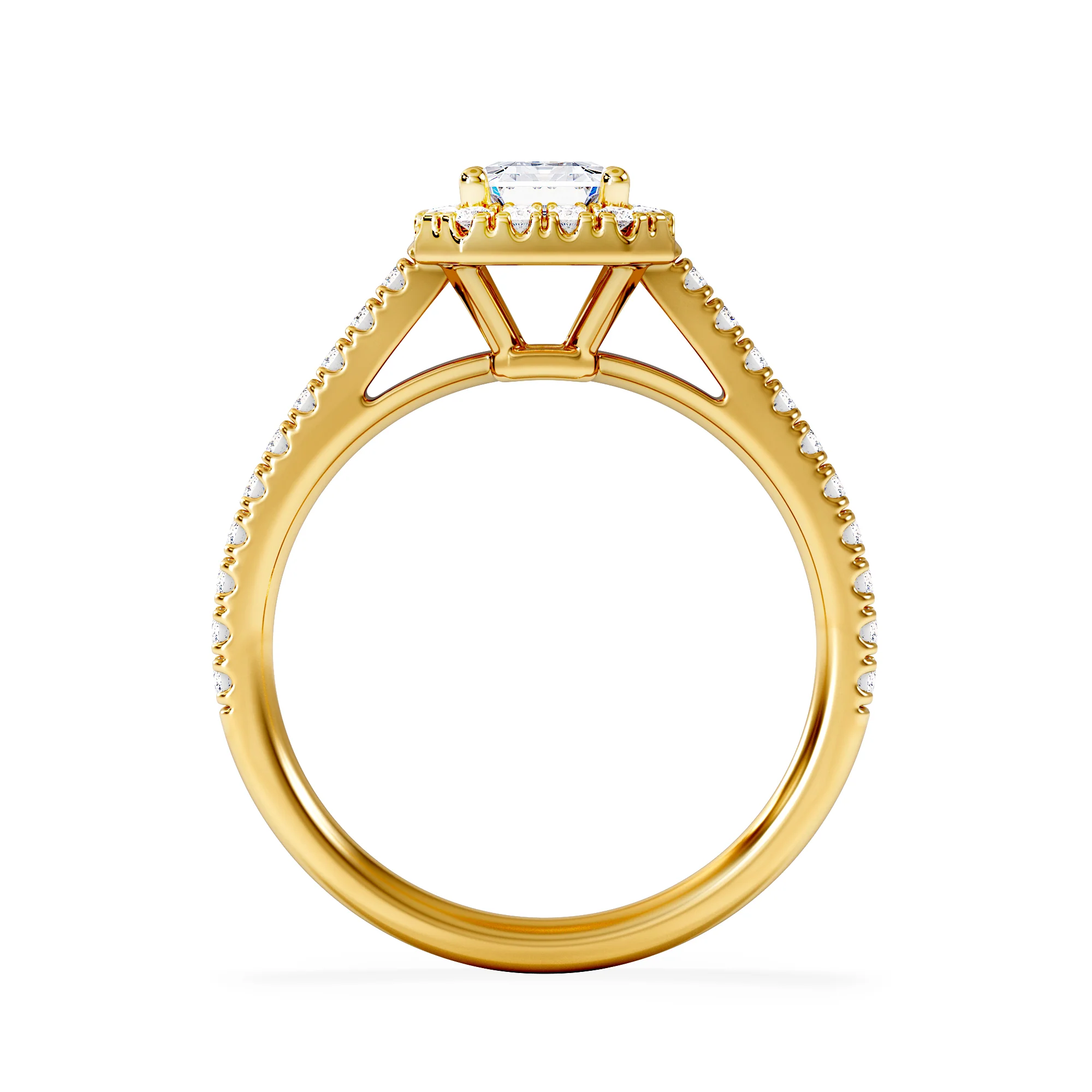Annabelle Lab Diamond Halo Engagement Ring in 18K Gold 1.65ct F/VS1 - Image 3