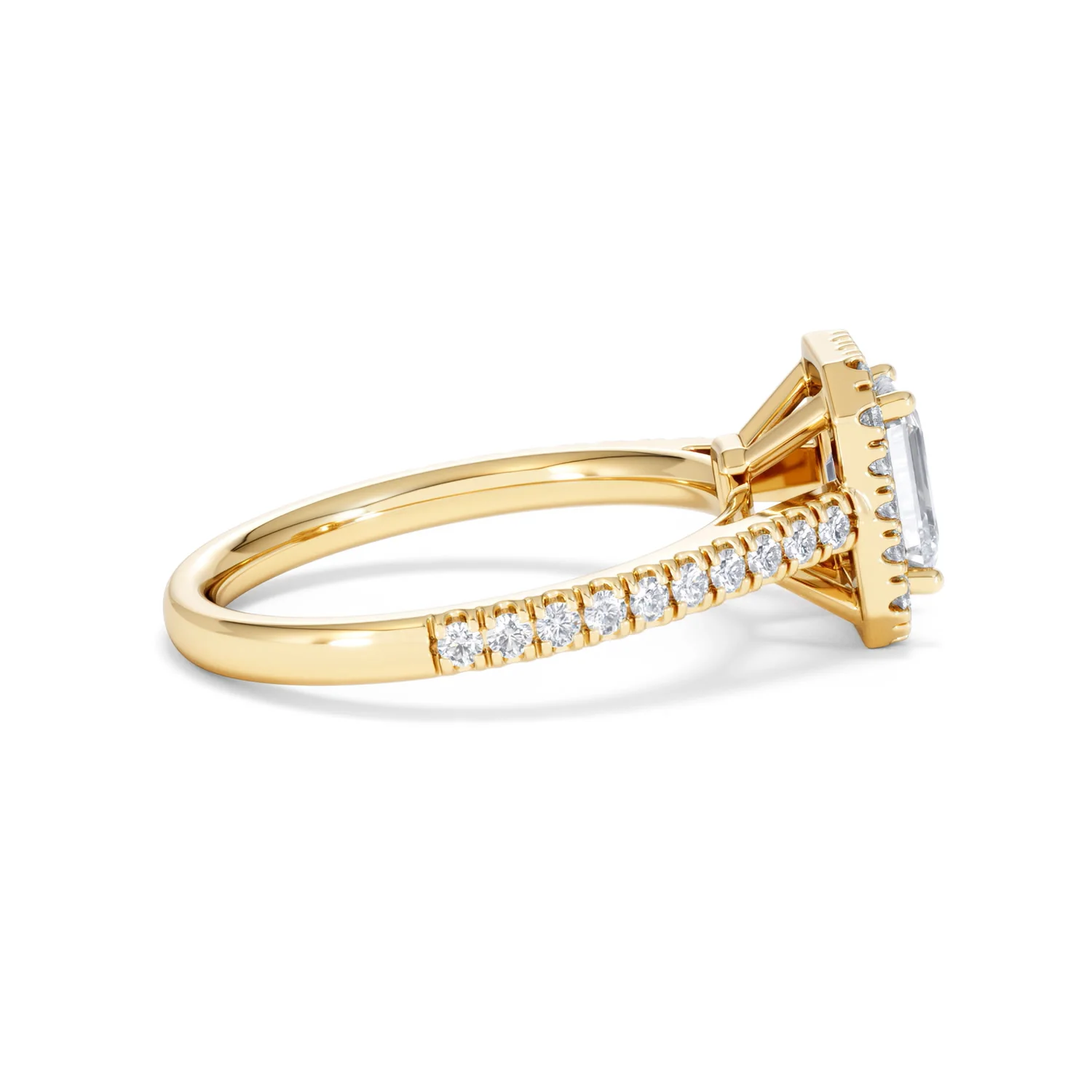 Annabelle Lab Diamond Halo Engagement Ring in 18K Gold 1.65ct F/VS1 - Image 32
