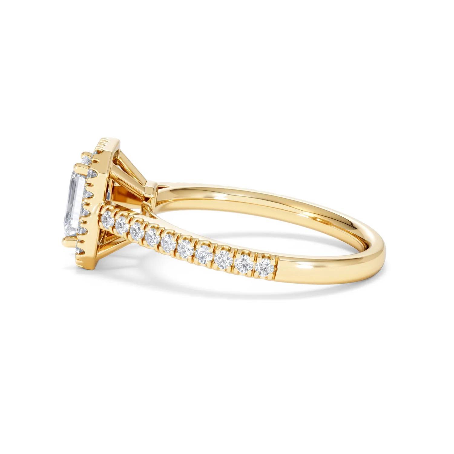 Annabelle Lab Diamond Halo Engagement Ring in 18K Gold 1.65ct F/VS1 - Image 70