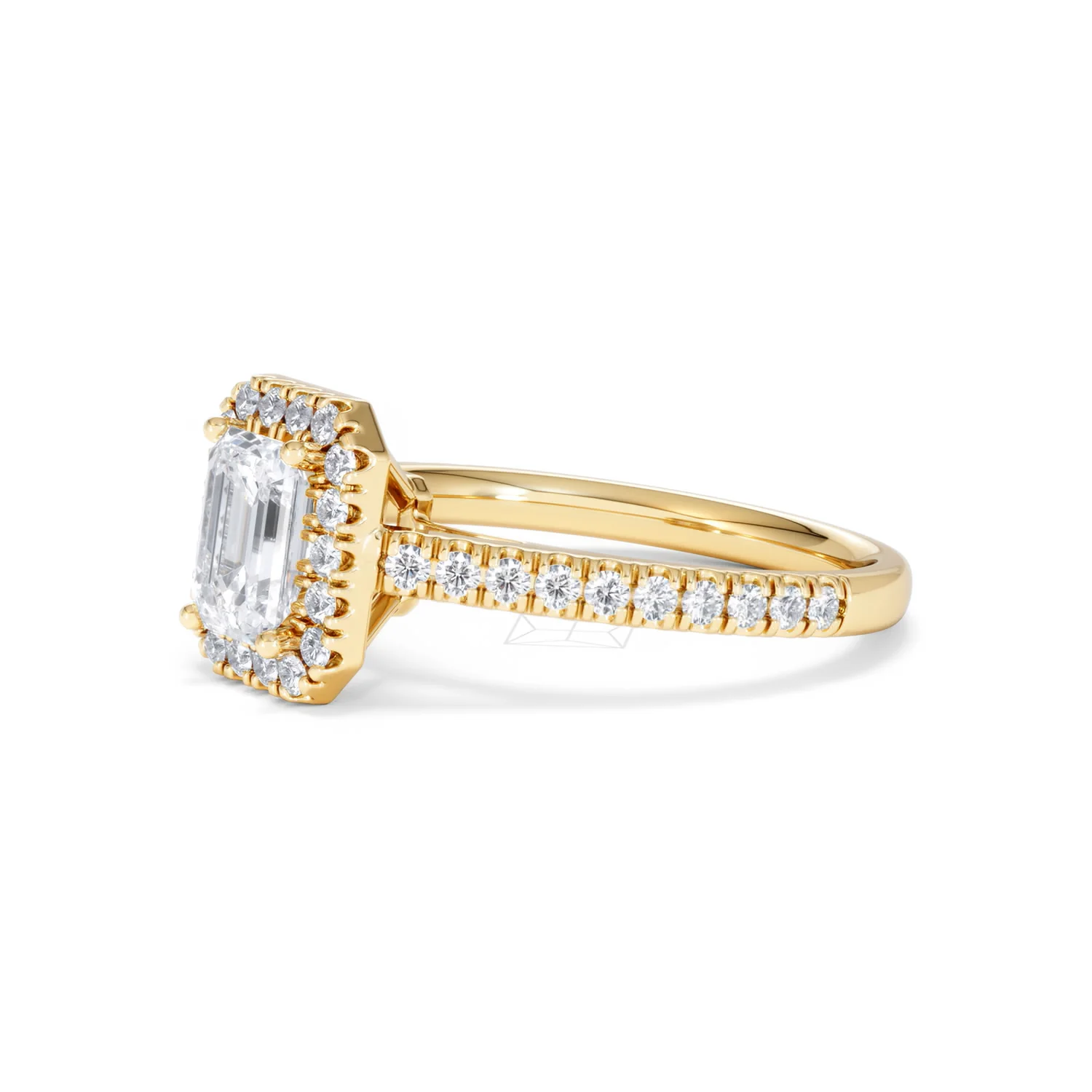 Annabelle Lab Diamond Halo Engagement Ring in 18K Gold 1.65ct F/VS1 - Image 79