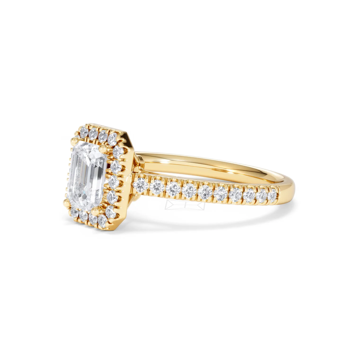 Annabelle Lab Diamond Halo Engagement Ring in 18K Gold 1.65ct F/VS1 - Image 80