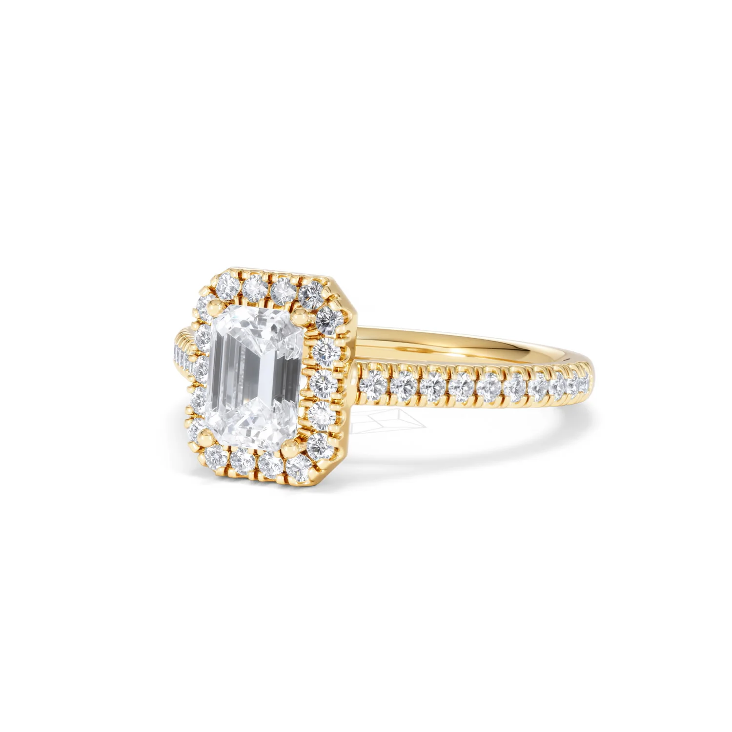 Annabelle Lab Diamond Halo Engagement Ring in 18K Gold 1.65ct F/VS1 - Image 85