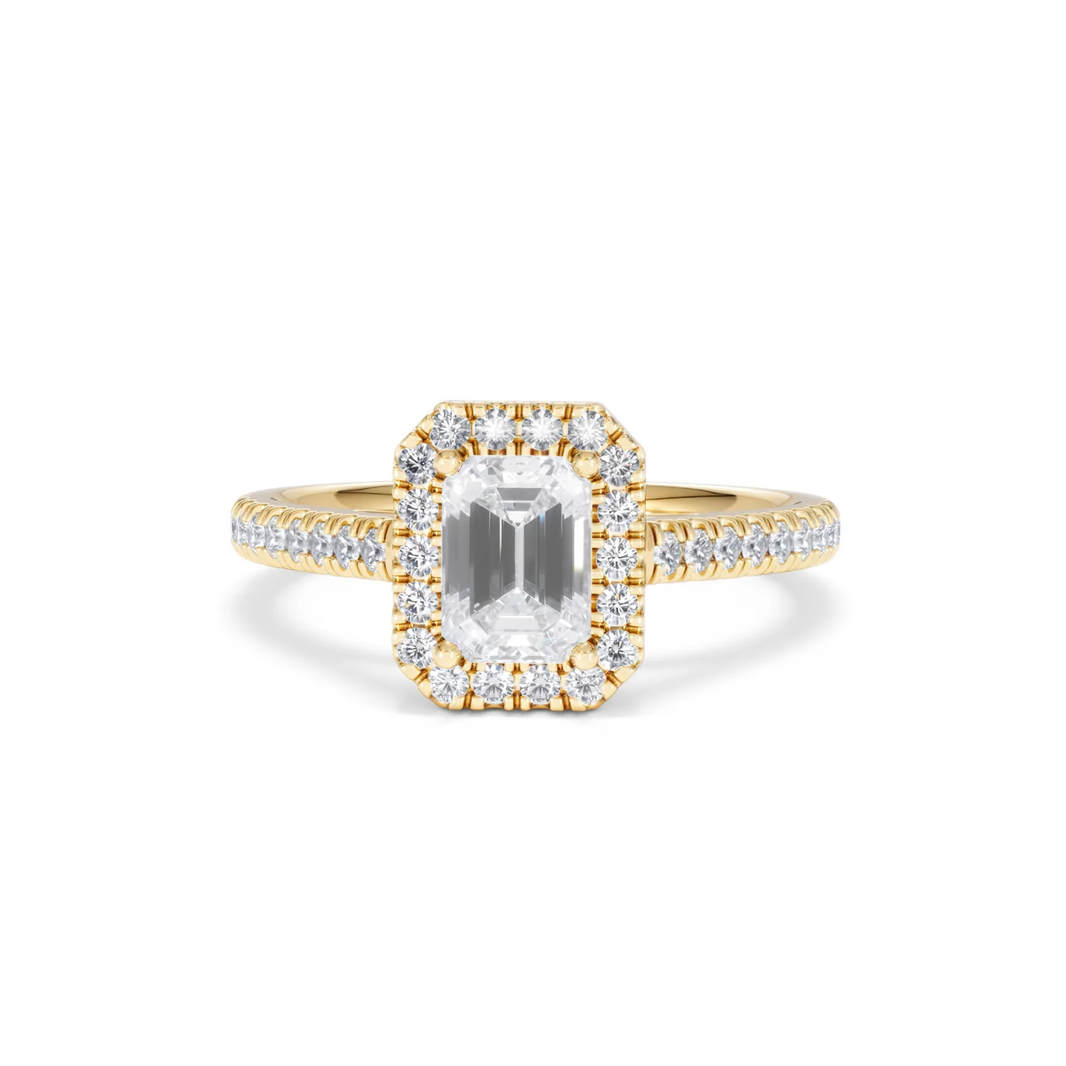 Annabelle Lab Diamond Halo Engagement Ring in 18K Gold 1.65ct F/VS1 - Image 90