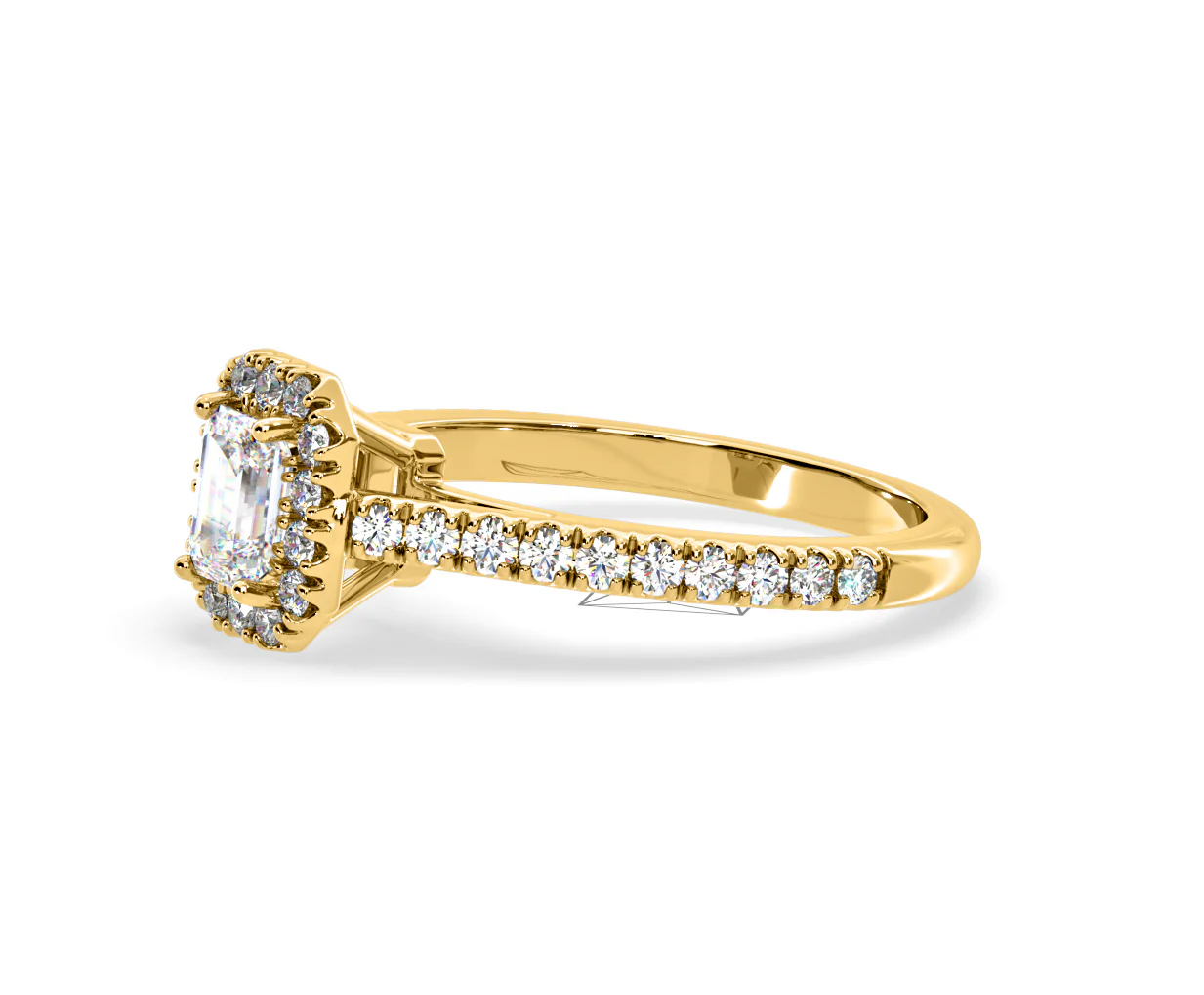 Annabelle Lab Diamond Halo Engagement Ring in 18K Gold 1ct F/VS1 - Image 101