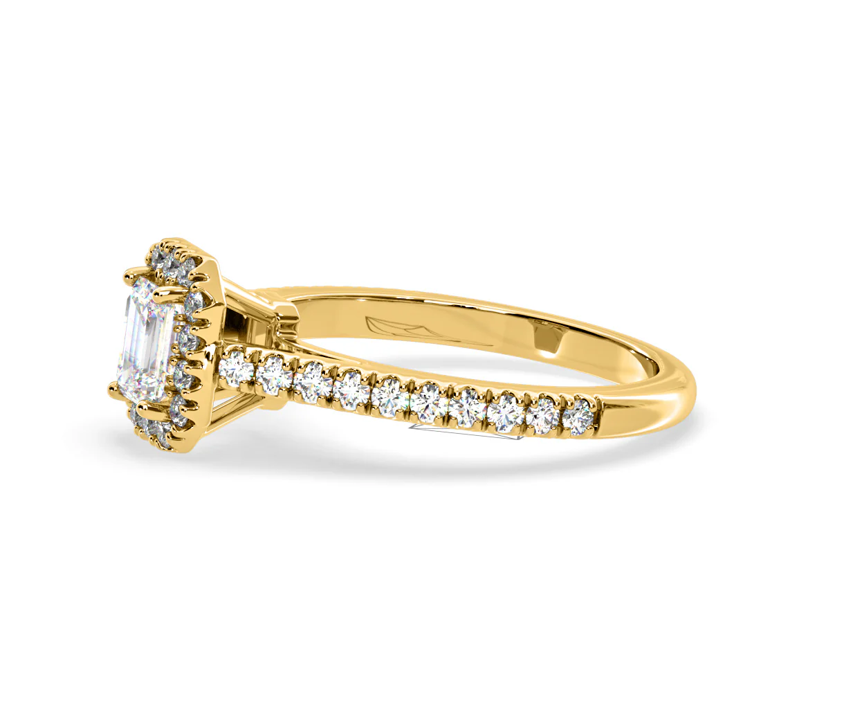 Annabelle Lab Diamond Halo Engagement Ring in 18K Gold 1ct F/VS1 - Image 103
