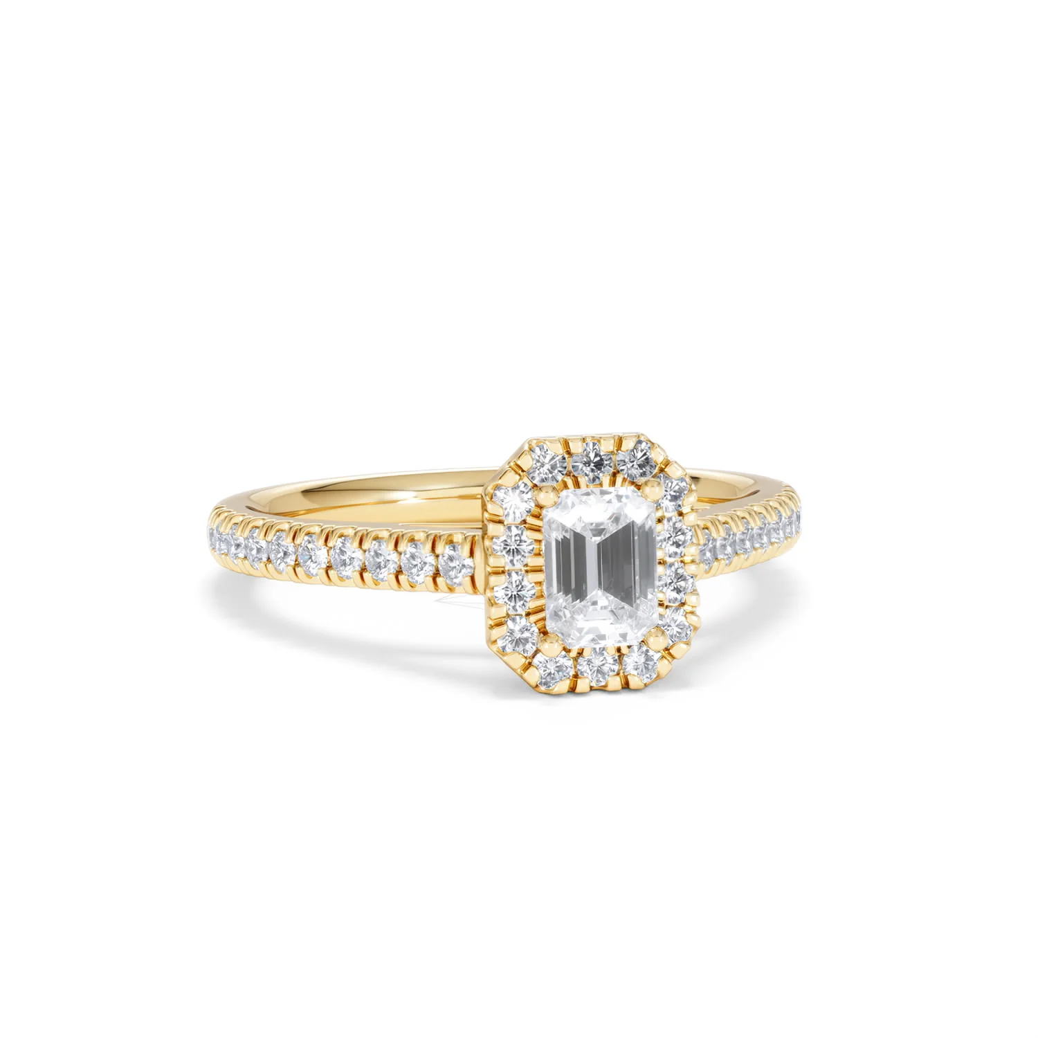 Annabelle Lab Diamond Halo Engagement Ring in 18K Gold 1ct F/VS1 - Image 11