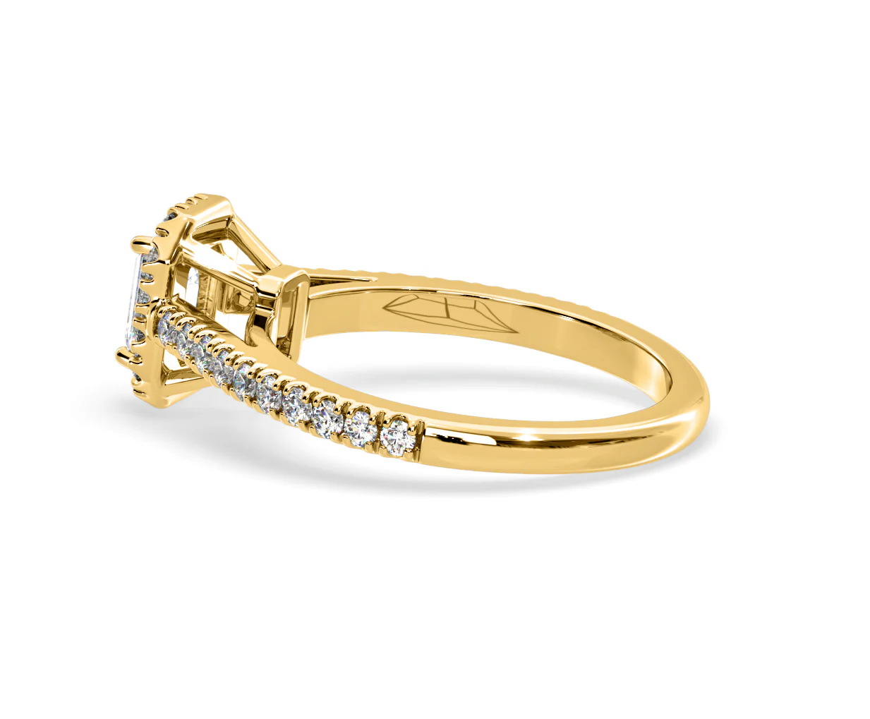 Annabelle Lab Diamond Halo Engagement Ring in 18K Gold 1ct F/VS1 - Image 113