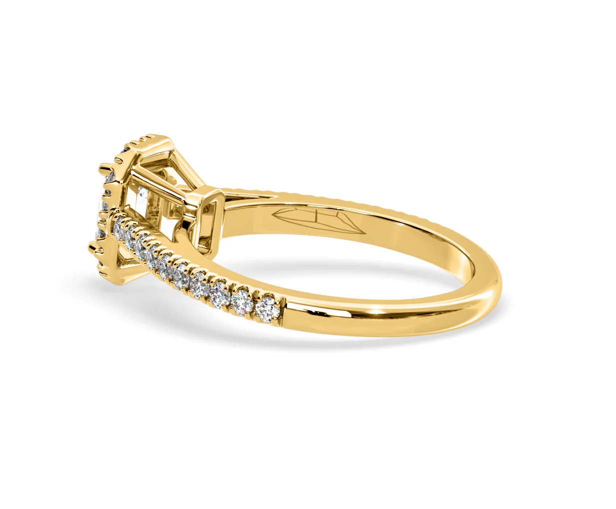Annabelle Lab Diamond Halo Engagement Ring in 18K Gold 1ct F/VS1 - Image 114