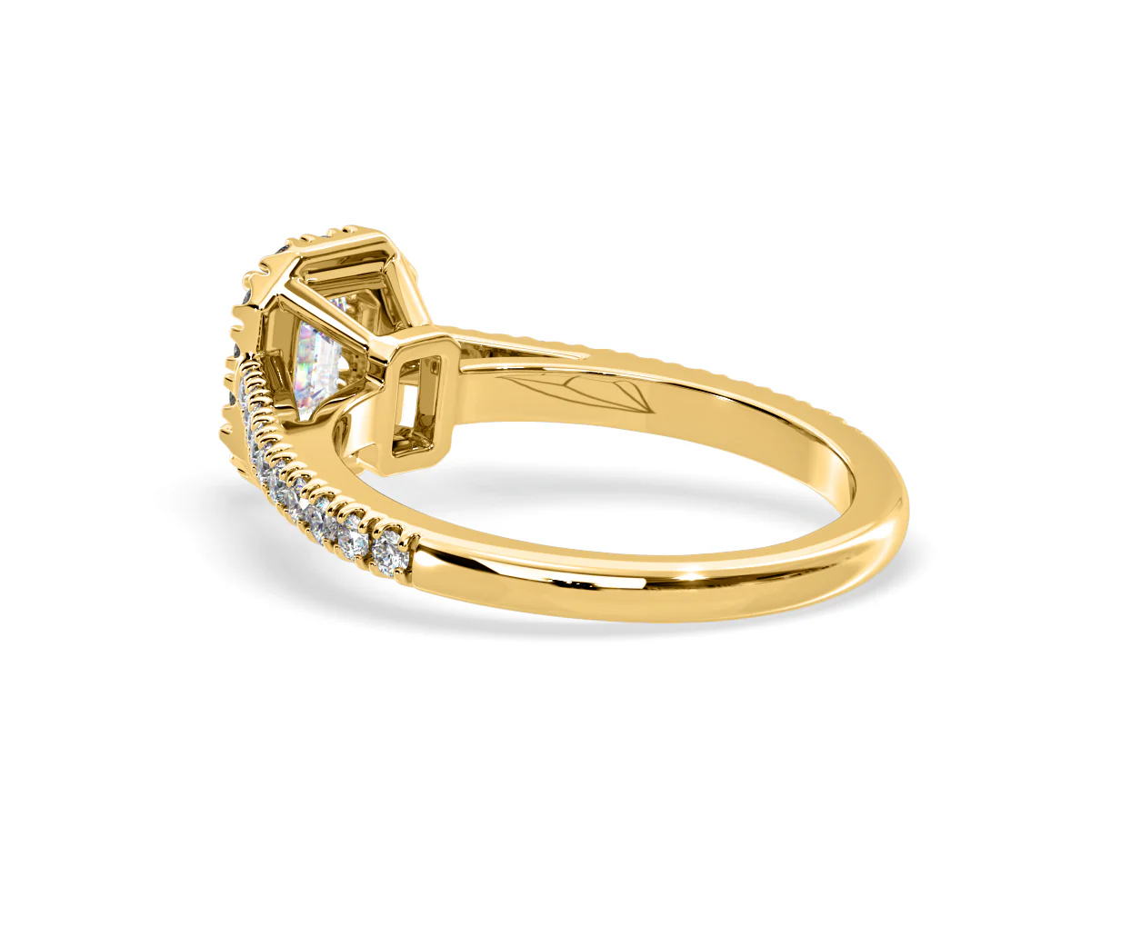Annabelle Lab Diamond Halo Engagement Ring in 18K Gold 1ct F/VS1 - Image 118