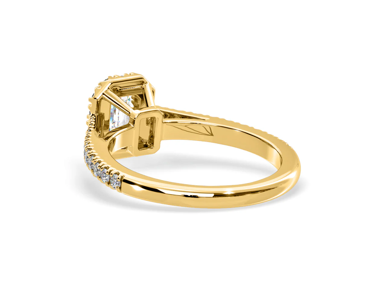 Annabelle Lab Diamond Halo Engagement Ring in 18K Gold 1ct F/VS1 - Image 120