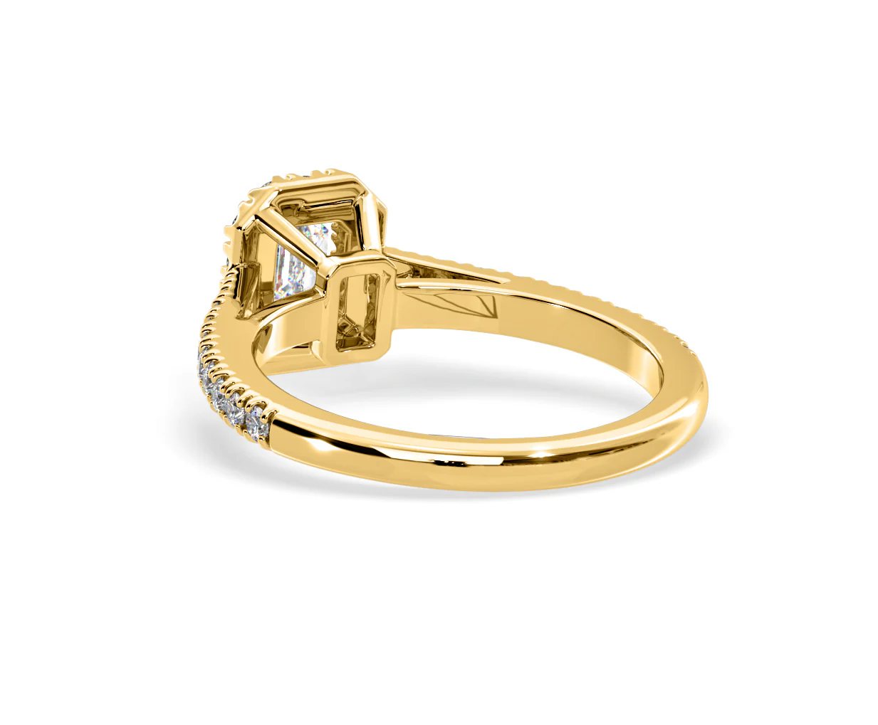 Annabelle Lab Diamond Halo Engagement Ring in 18K Gold 1ct F/VS1 - Image 121