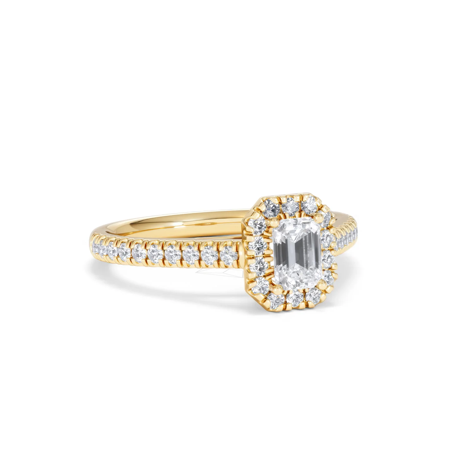 Annabelle Lab Diamond Halo Engagement Ring in 18K Gold 1ct F/VS1 - Image 13
