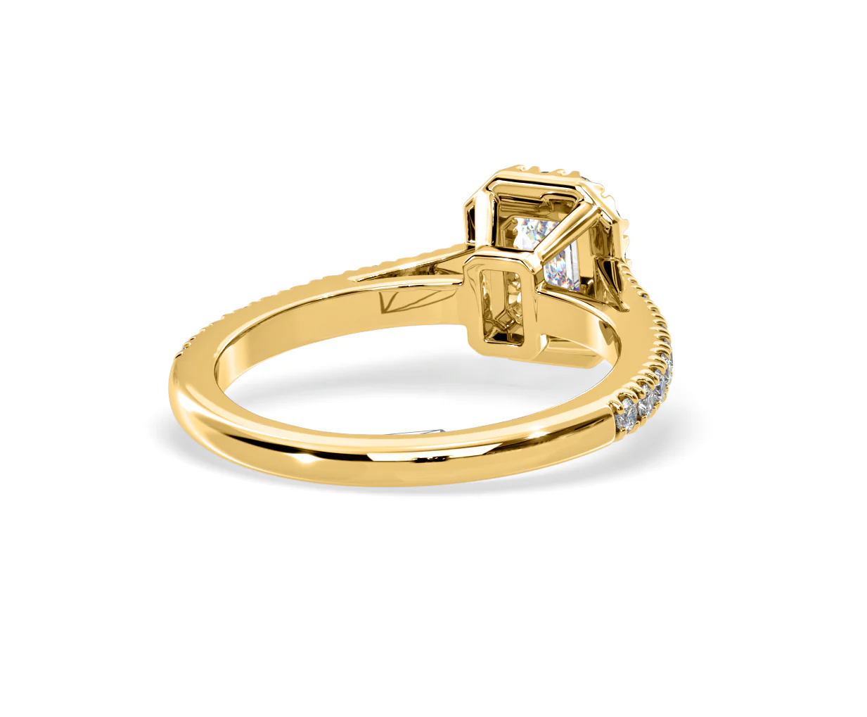 Annabelle Lab Diamond Halo Engagement Ring in 18K Gold 1ct F/VS1 - Image 133