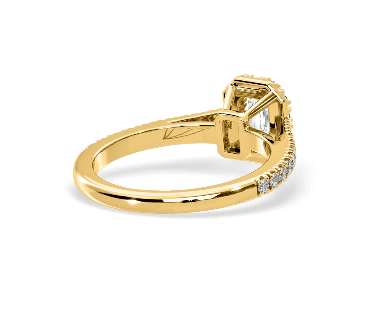 Annabelle Lab Diamond Halo Engagement Ring in 18K Gold 1ct F/VS1 - Image 135