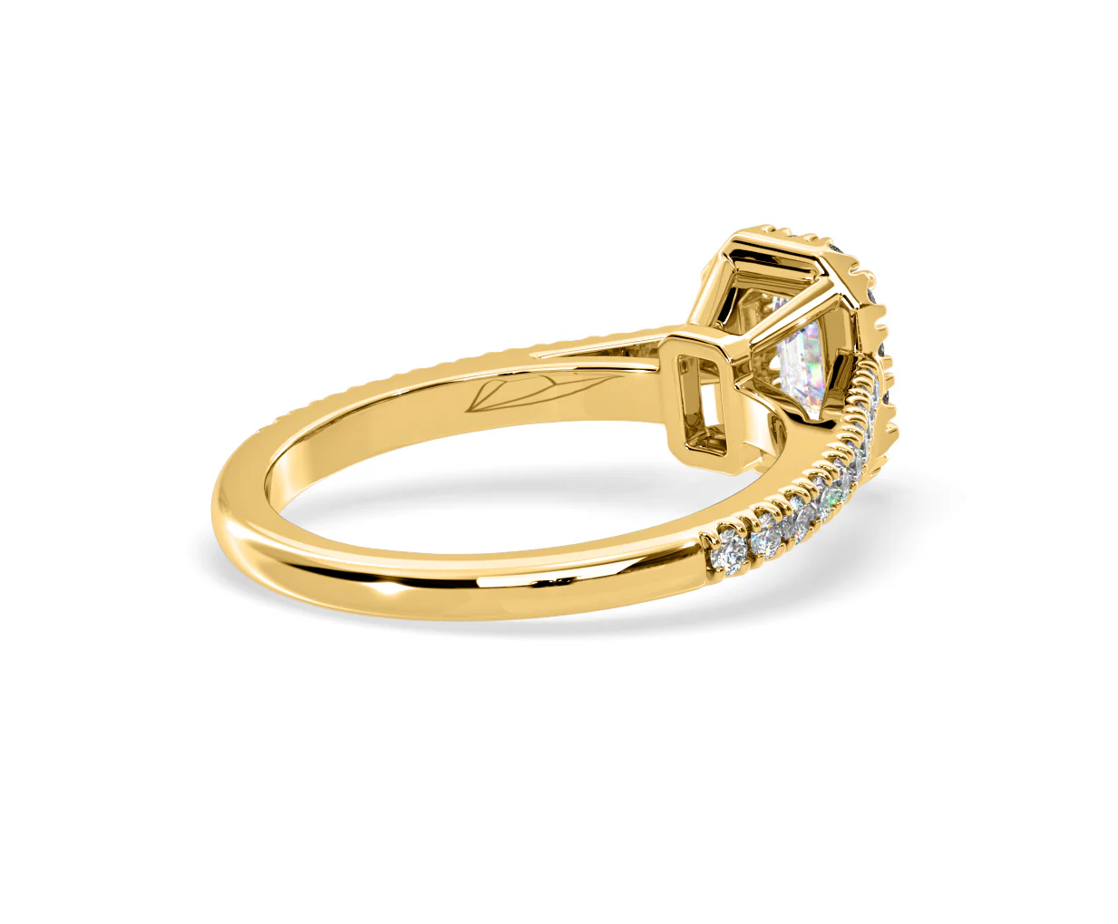 Annabelle Lab Diamond Halo Engagement Ring in 18K Gold 1ct F/VS1 - Image 137