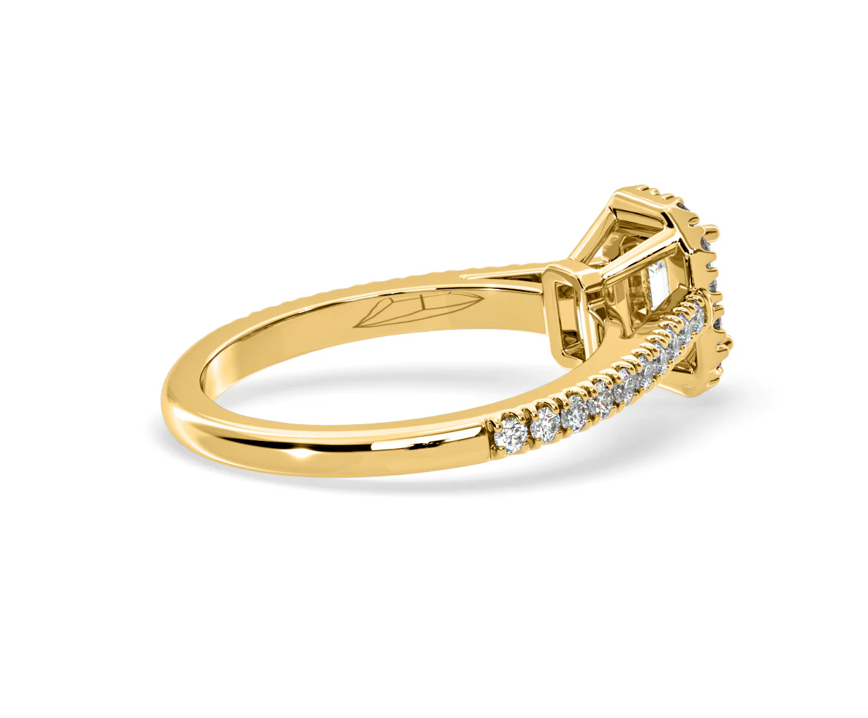 Annabelle Lab Diamond Halo Engagement Ring in 18K Gold 1ct F/VS1 - Image 140