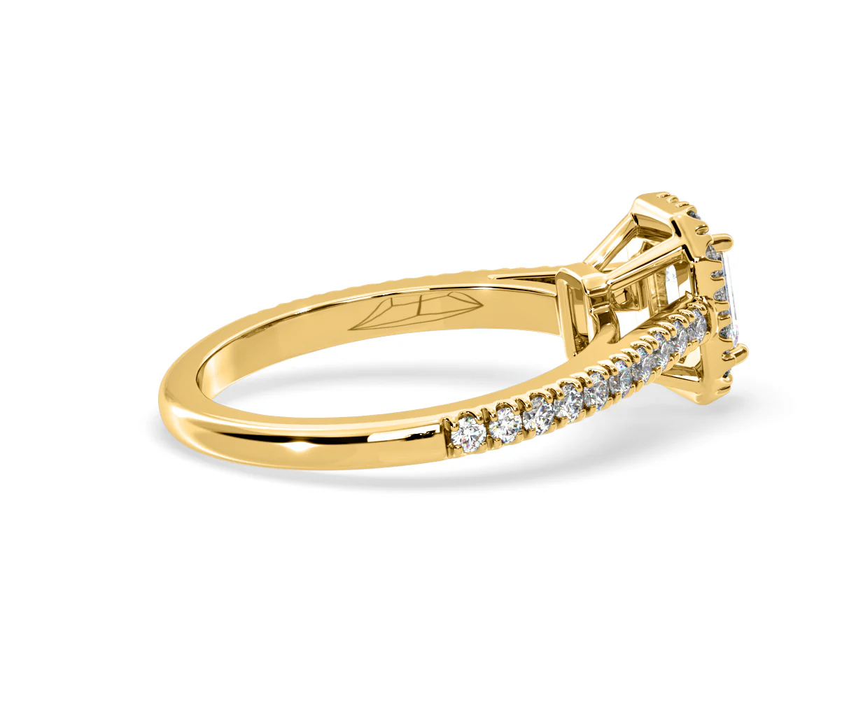 Annabelle Lab Diamond Halo Engagement Ring in 18K Gold 1ct F/VS1 - Image 142