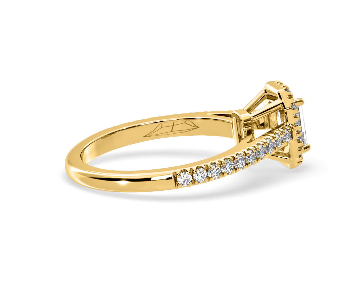 Annabelle Lab Diamond Halo Engagement Ring in 18K Gold 1ct F/VS1 - Image 143
