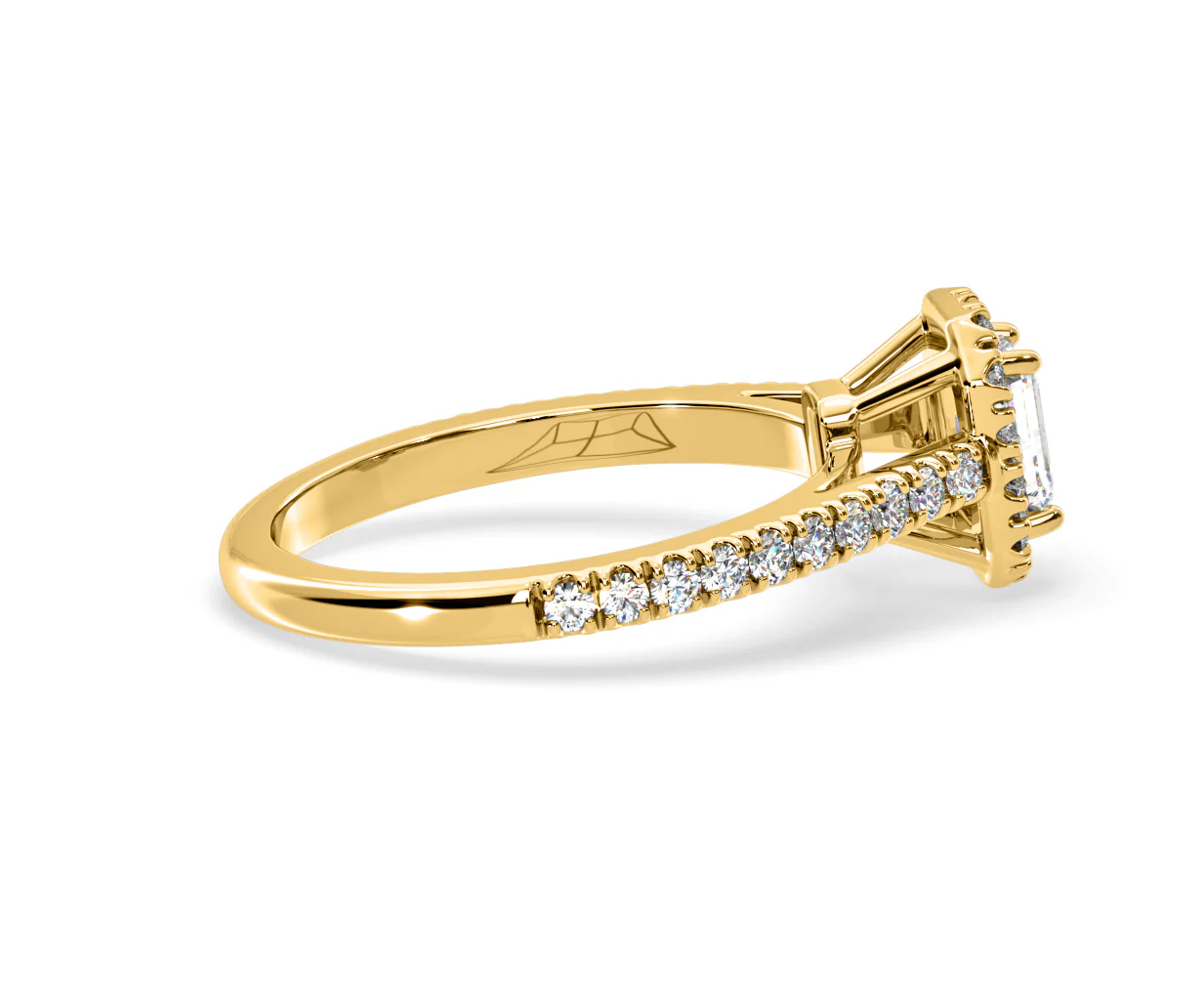 Annabelle Lab Diamond Halo Engagement Ring in 18K Gold 1ct F/VS1 - Image 145