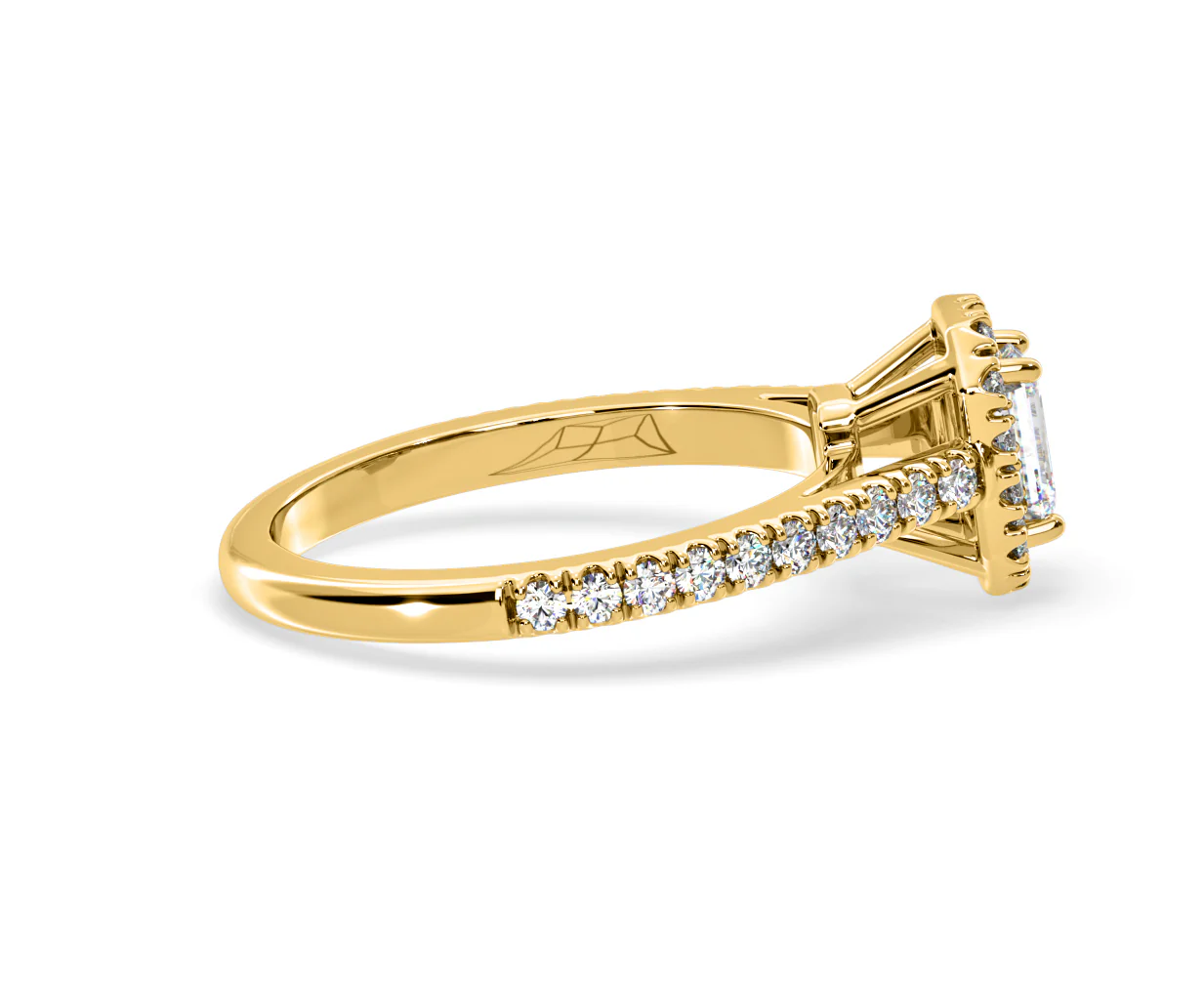 Annabelle Lab Diamond Halo Engagement Ring in 18K Gold 1ct F/VS1 - Image 146