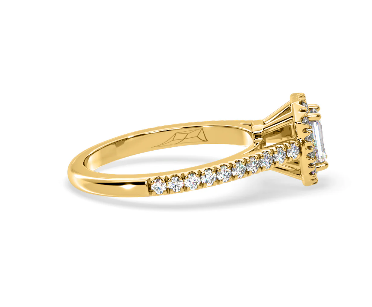 Annabelle Lab Diamond Halo Engagement Ring in 18K Gold 1ct F/VS1 - Image 147