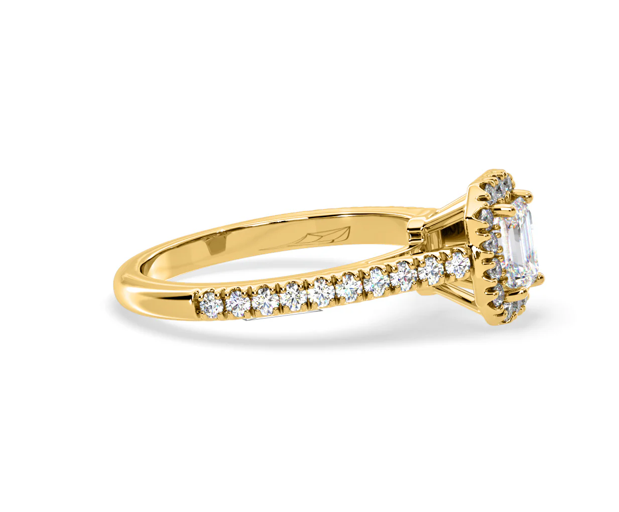Annabelle Lab Diamond Halo Engagement Ring in 18K Gold 1ct F/VS1 - Image 151