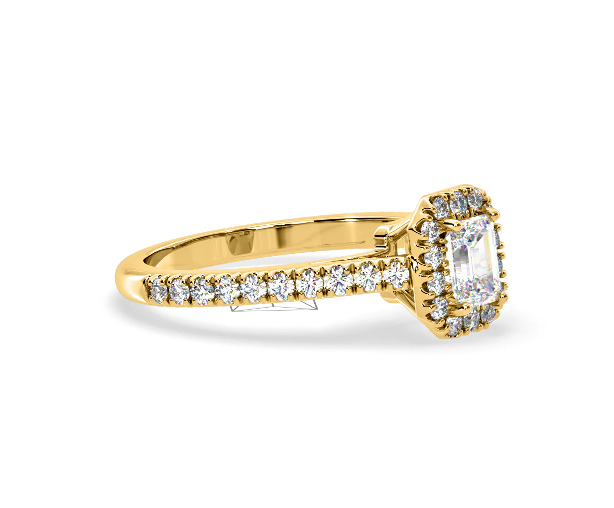 Annabelle Lab Diamond Halo Engagement Ring in 18K Gold 1ct F/VS1 - Image 156