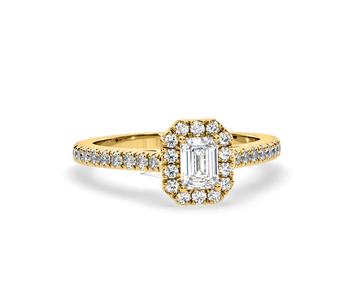 Annabelle Lab Diamond Halo Engagement Ring in 18K Gold 1ct F/VS1 - Image 165