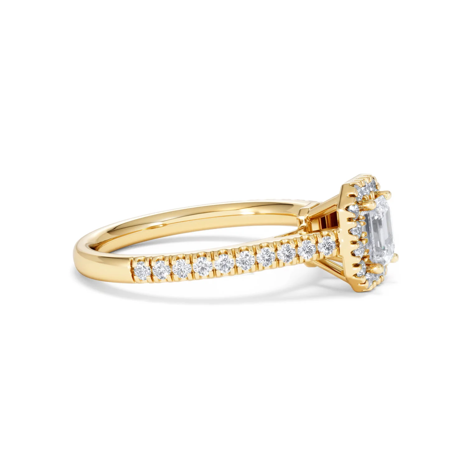 Annabelle Lab Diamond Halo Engagement Ring in 18K Gold 1ct F/VS1 - Image 23