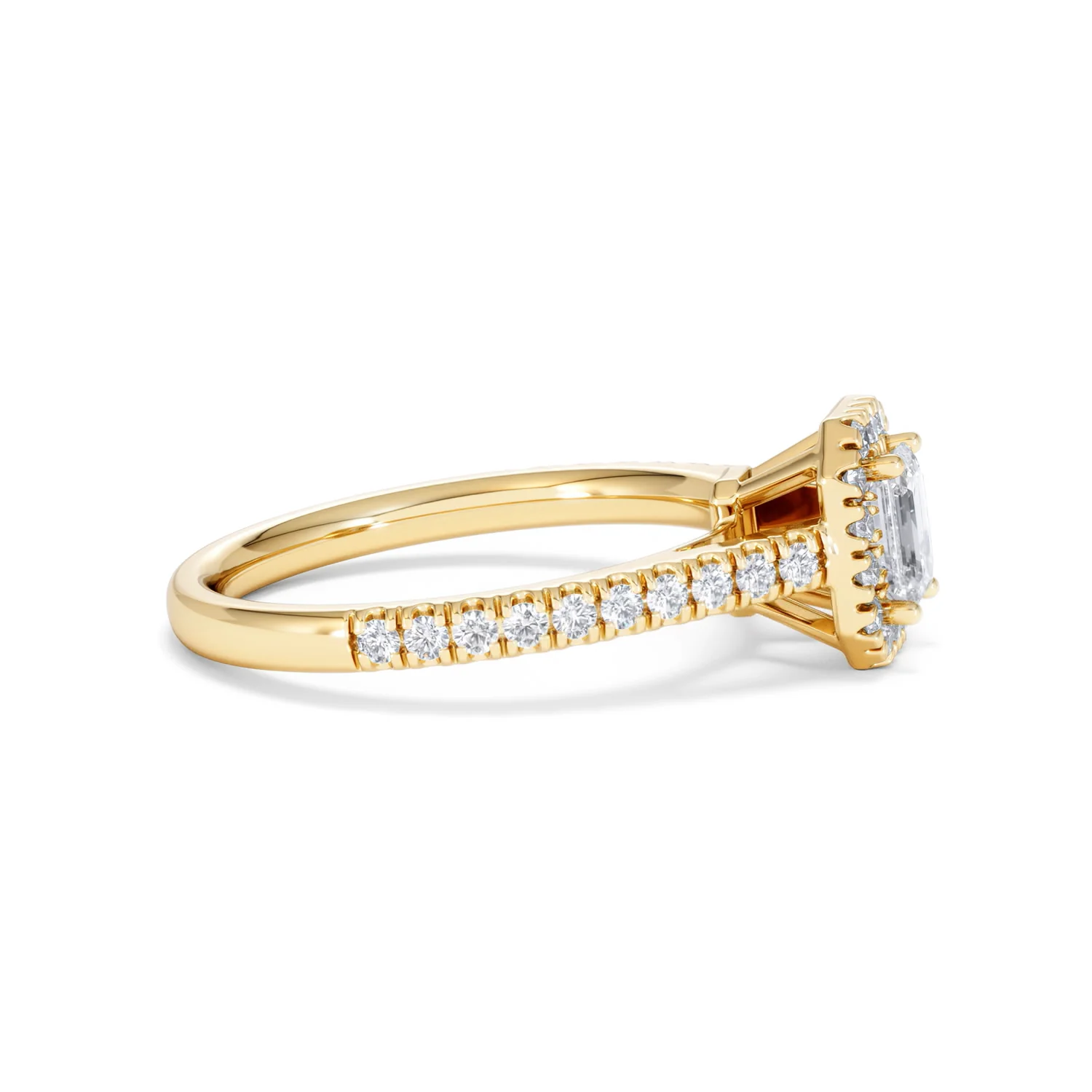 Annabelle Lab Diamond Halo Engagement Ring in 18K Gold 1ct F/VS1 - Image 25