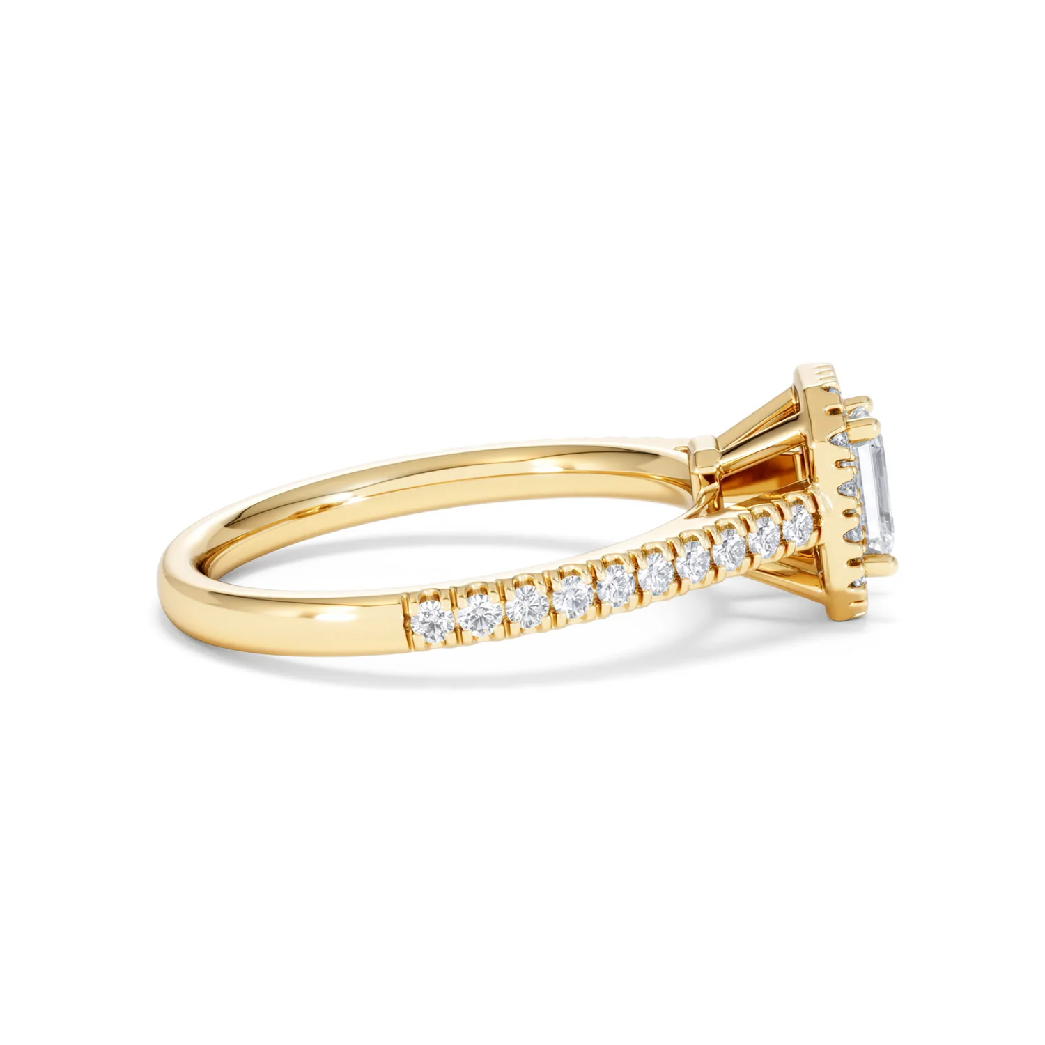 Annabelle Lab Diamond Halo Engagement Ring in 18K Gold 1ct F/VS1 - Image 28
