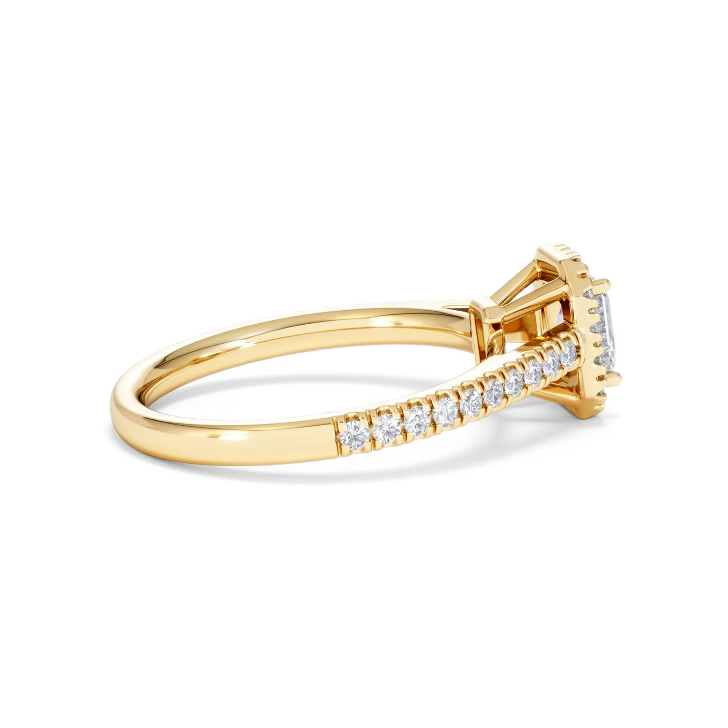 Annabelle Lab Diamond Halo Engagement Ring in 18K Gold 1ct F/VS1 - Image 31