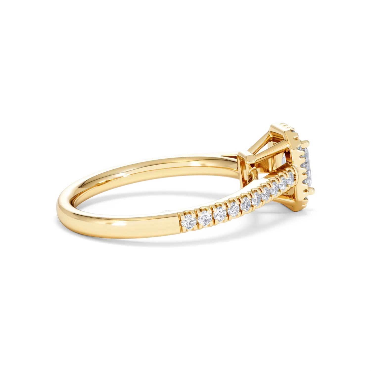 Annabelle Lab Diamond Halo Engagement Ring in 18K Gold 1ct F/VS1 - Image 32