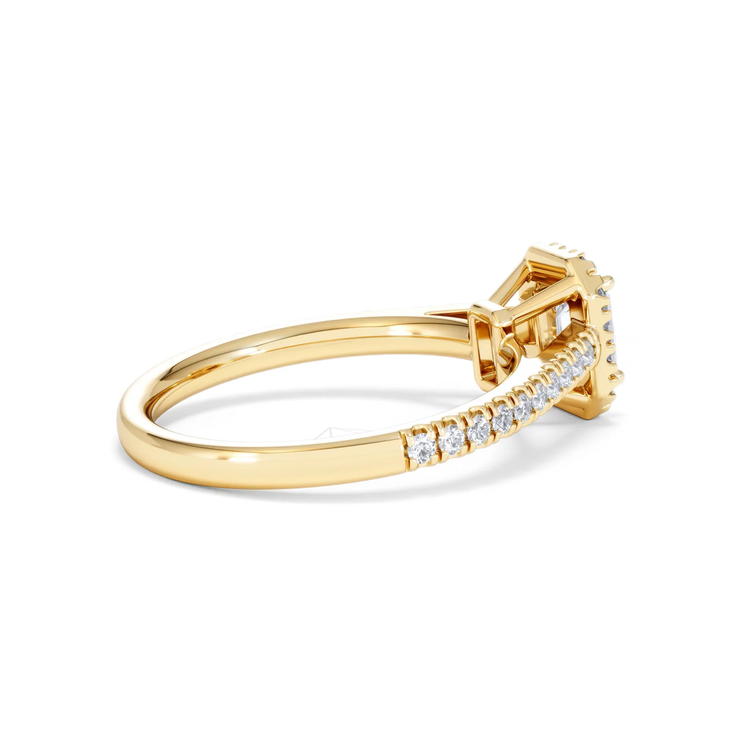Annabelle Lab Diamond Halo Engagement Ring in 18K Gold 1ct F/VS1 - Image 34