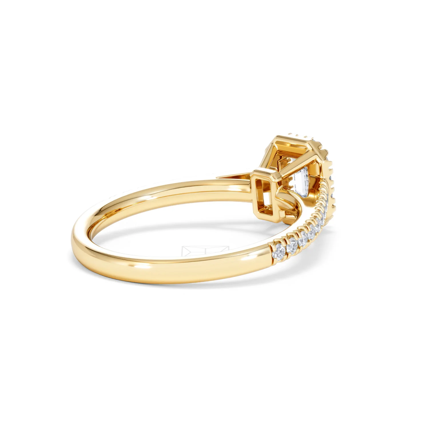 Annabelle Lab Diamond Halo Engagement Ring in 18K Gold 1ct F/VS1 - Image 38