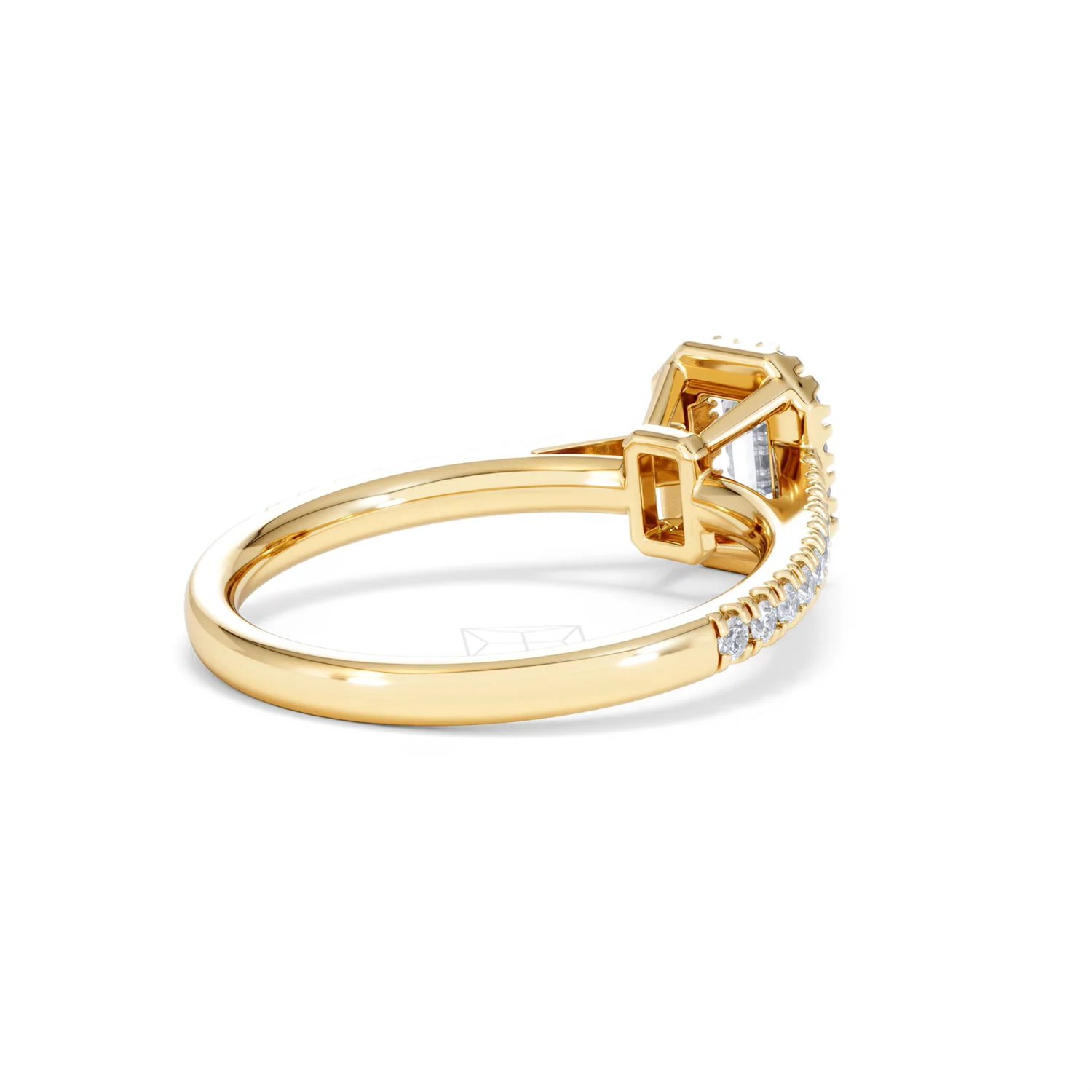 Annabelle Lab Diamond Halo Engagement Ring in 18K Gold 1ct F/VS1 - Image 39