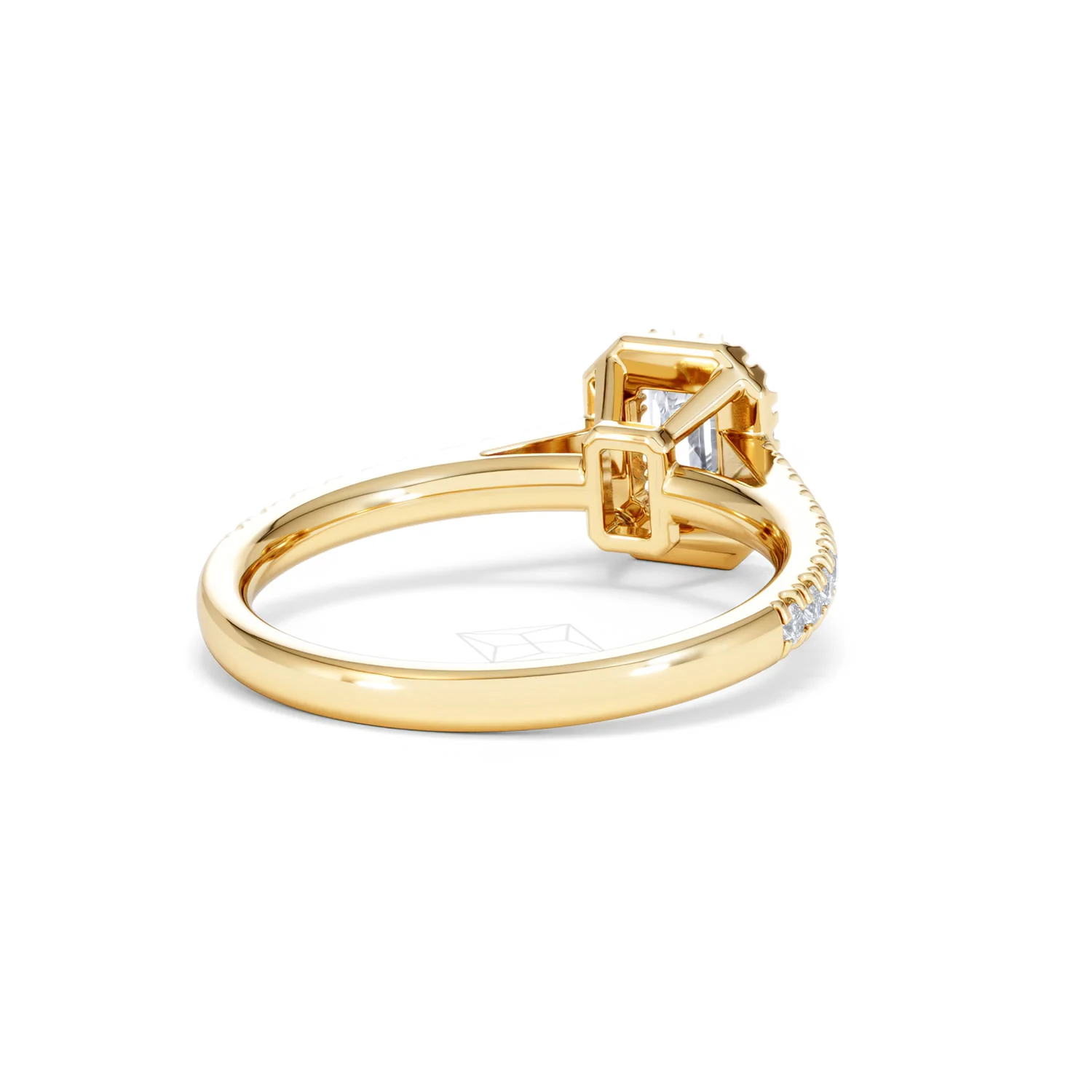 Annabelle Lab Diamond Halo Engagement Ring in 18K Gold 1ct F/VS1 - Image 42