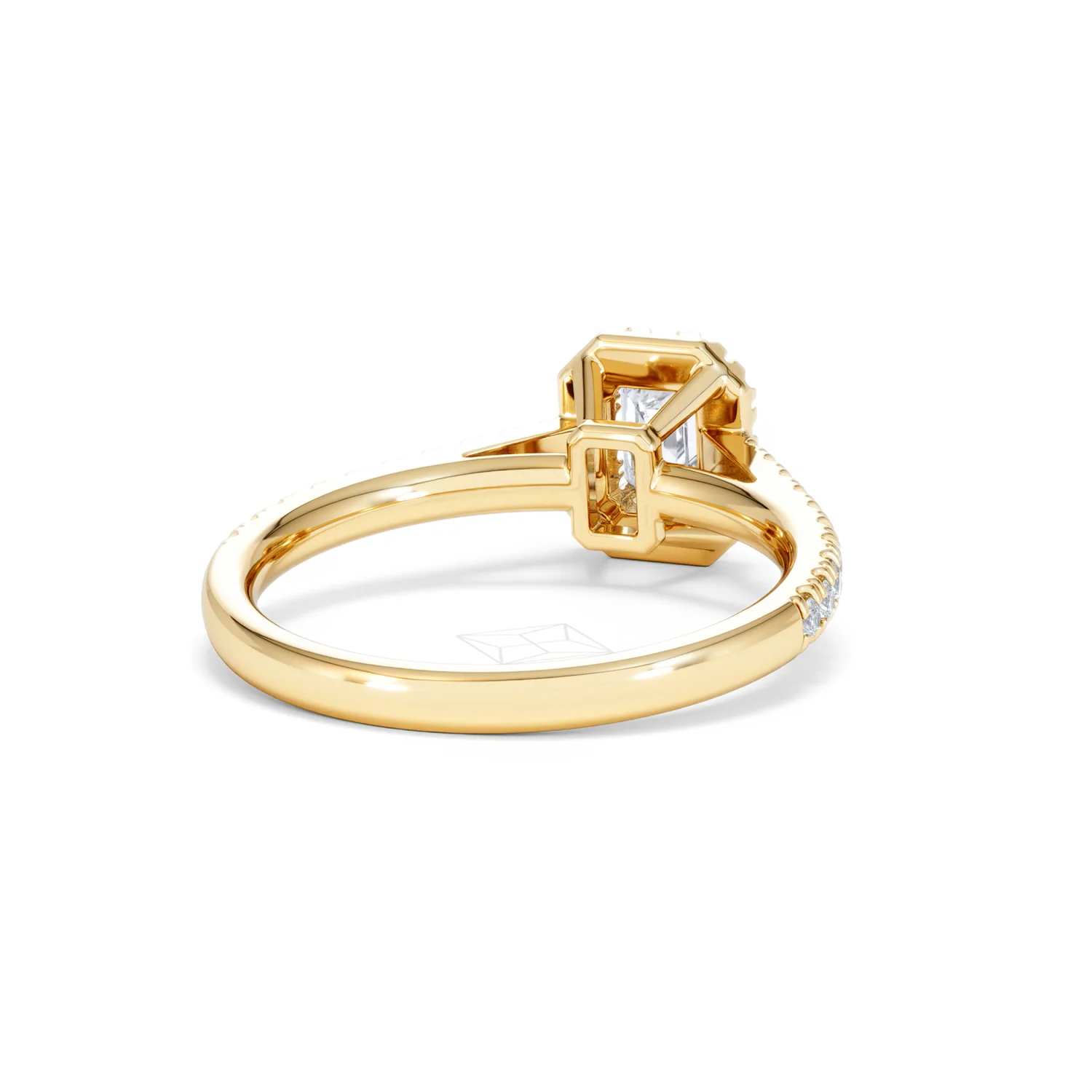 Annabelle Lab Diamond Halo Engagement Ring in 18K Gold 1ct F/VS1 - Image 43