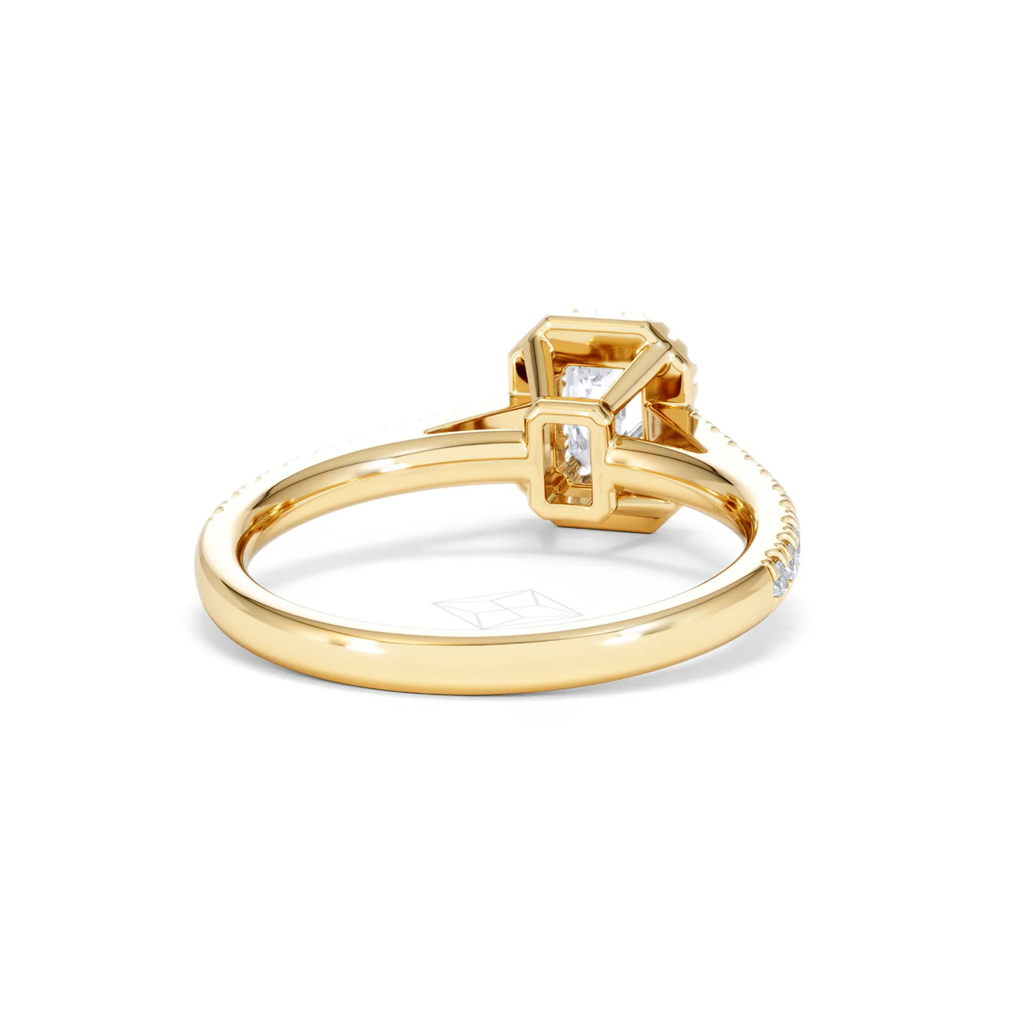Annabelle Lab Diamond Halo Engagement Ring in 18K Gold 1ct F/VS1 - Image 44