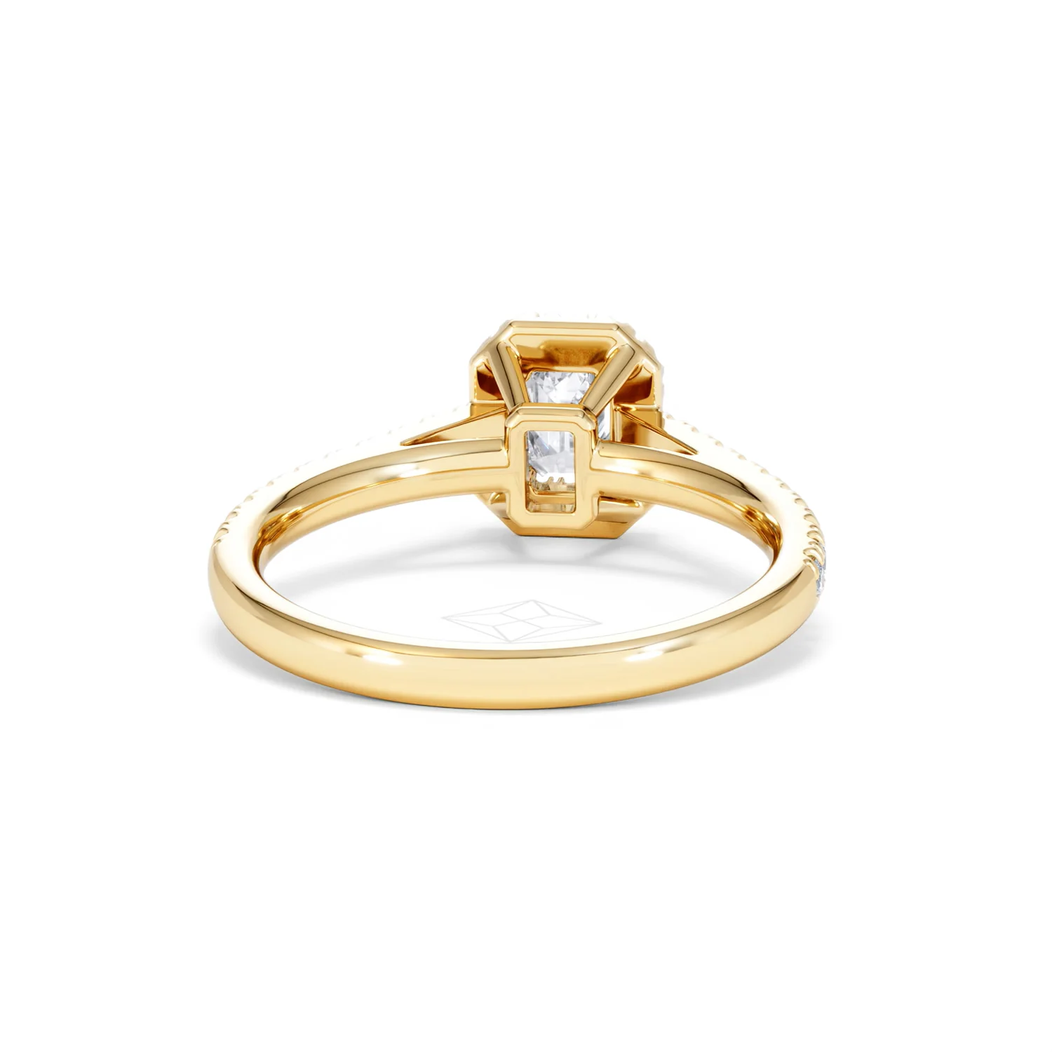 Annabelle Lab Diamond Halo Engagement Ring in 18K Gold 1ct F/VS1 - Image 46