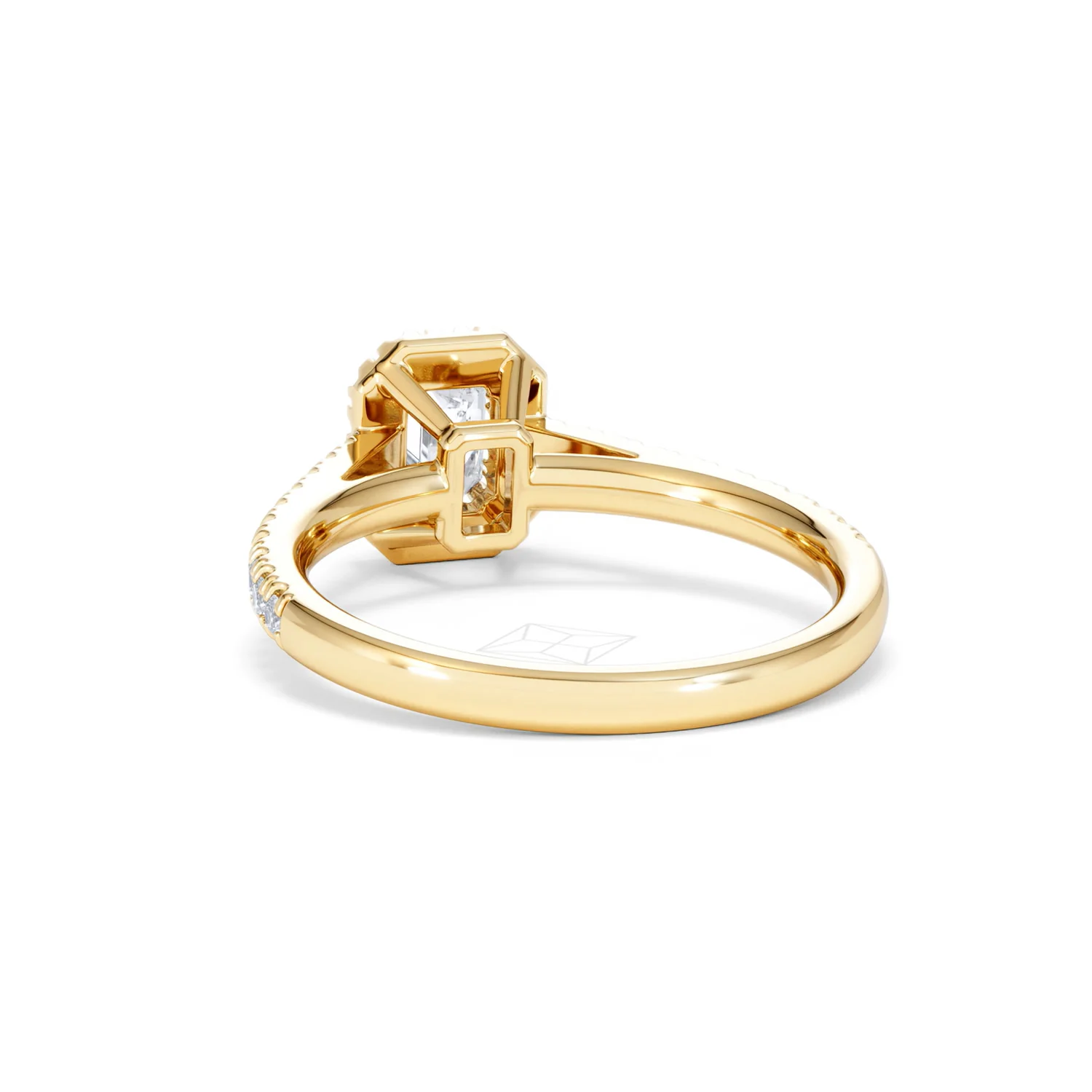 Annabelle Lab Diamond Halo Engagement Ring in 18K Gold 1ct F/VS1 - Image 52