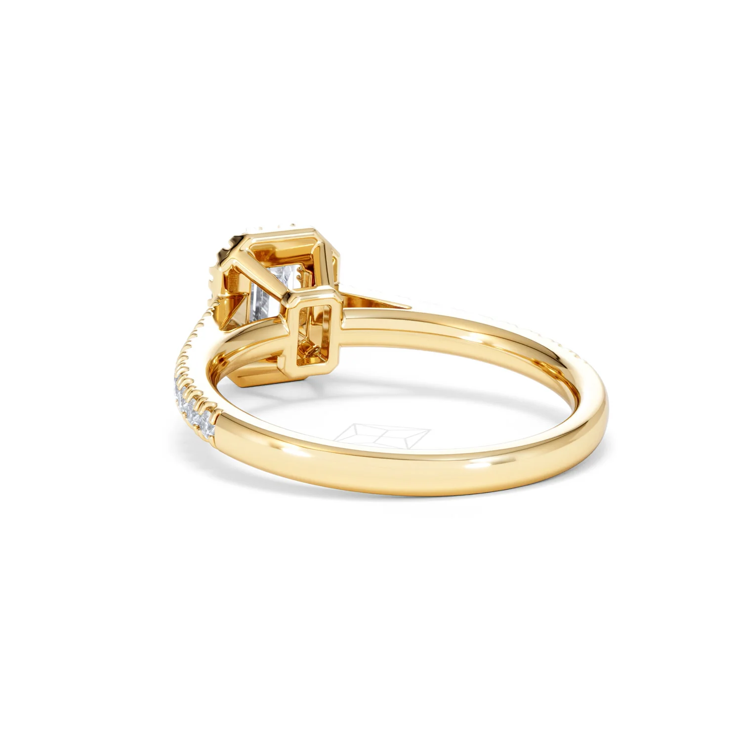 Annabelle Lab Diamond Halo Engagement Ring in 18K Gold 1ct F/VS1 - Image 54