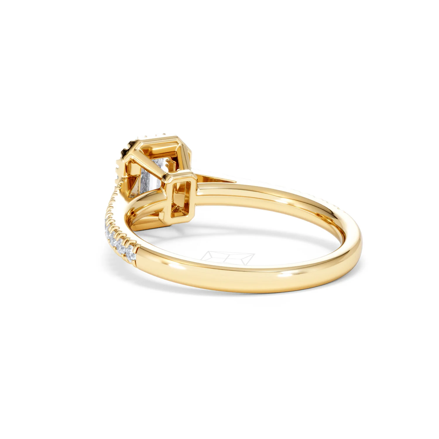 Annabelle Lab Diamond Halo Engagement Ring in 18K Gold 1ct F/VS1 - Image 55
