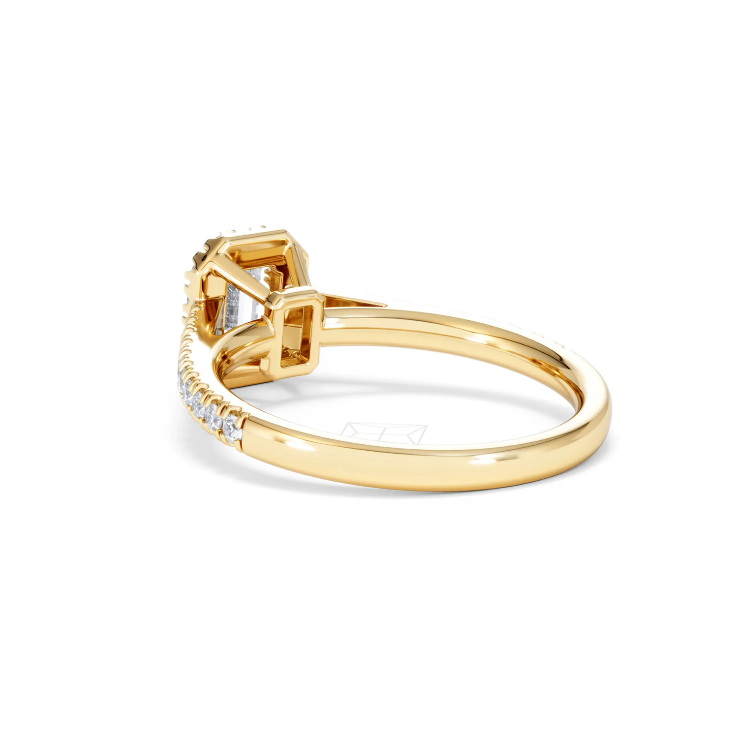 Annabelle Lab Diamond Halo Engagement Ring in 18K Gold 1ct F/VS1 - Image 56