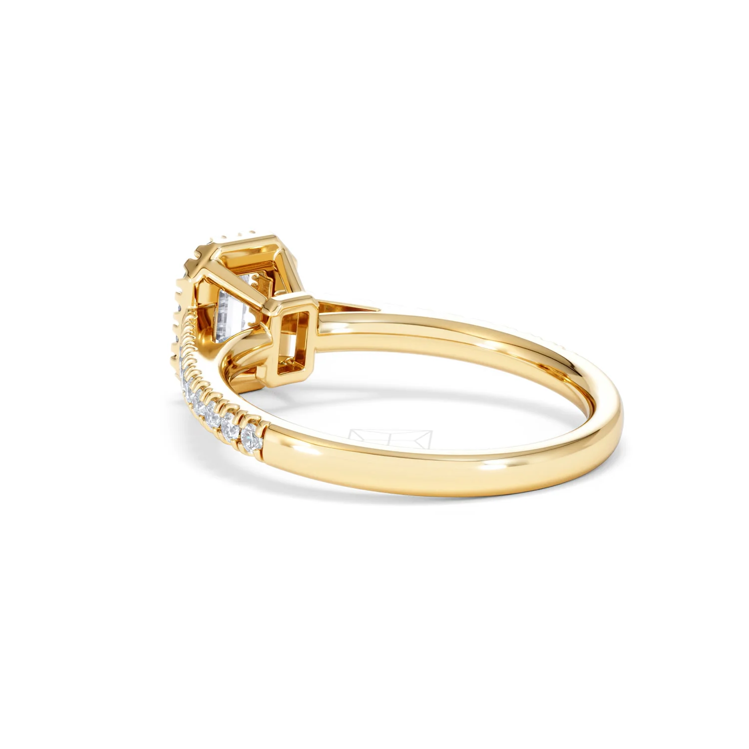 Annabelle Lab Diamond Halo Engagement Ring in 18K Gold 1ct F/VS1 - Image 57