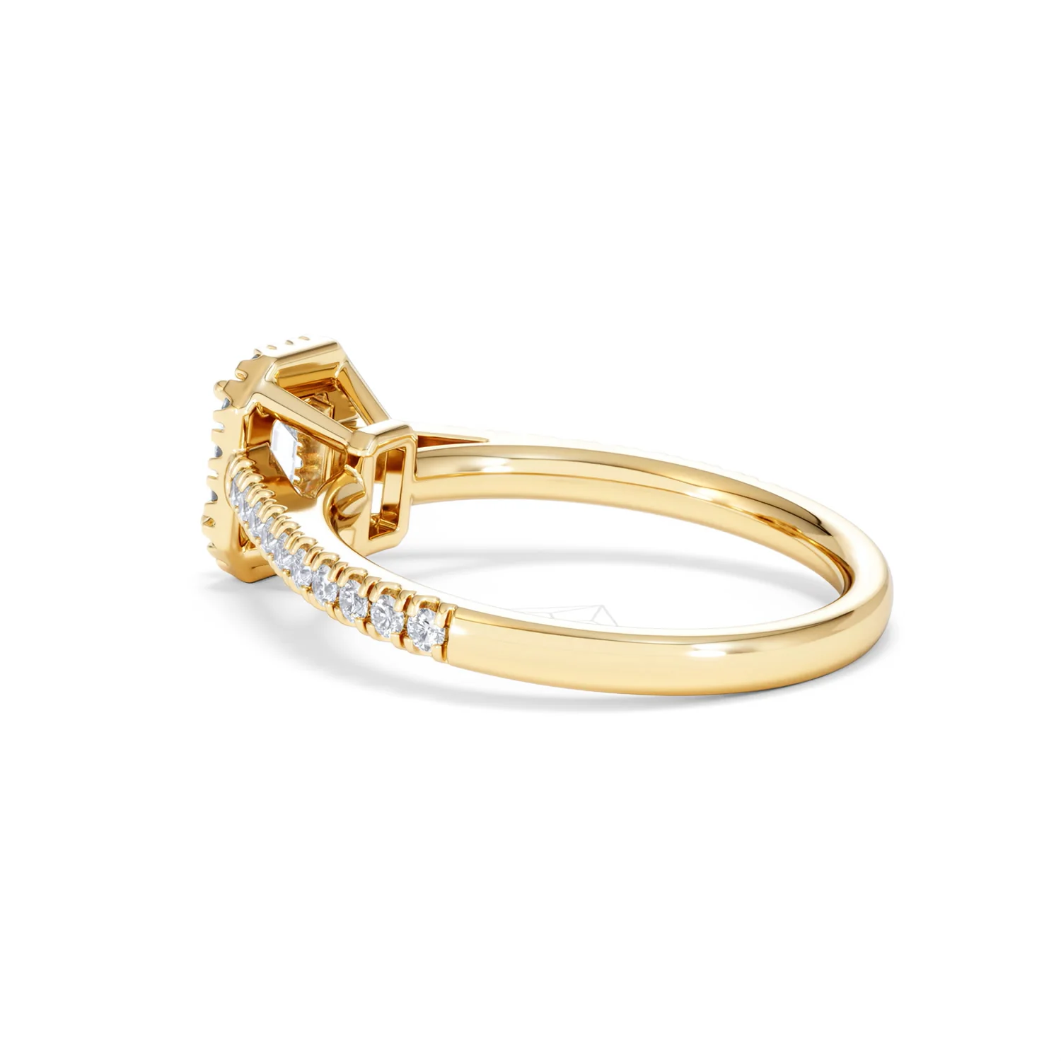 Annabelle Lab Diamond Halo Engagement Ring in 18K Gold 1ct F/VS1 - Image 60