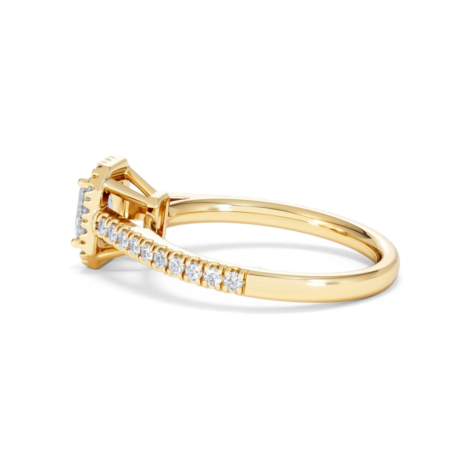 Annabelle Lab Diamond Halo Engagement Ring in 18K Gold 1ct F/VS1 - Image 64