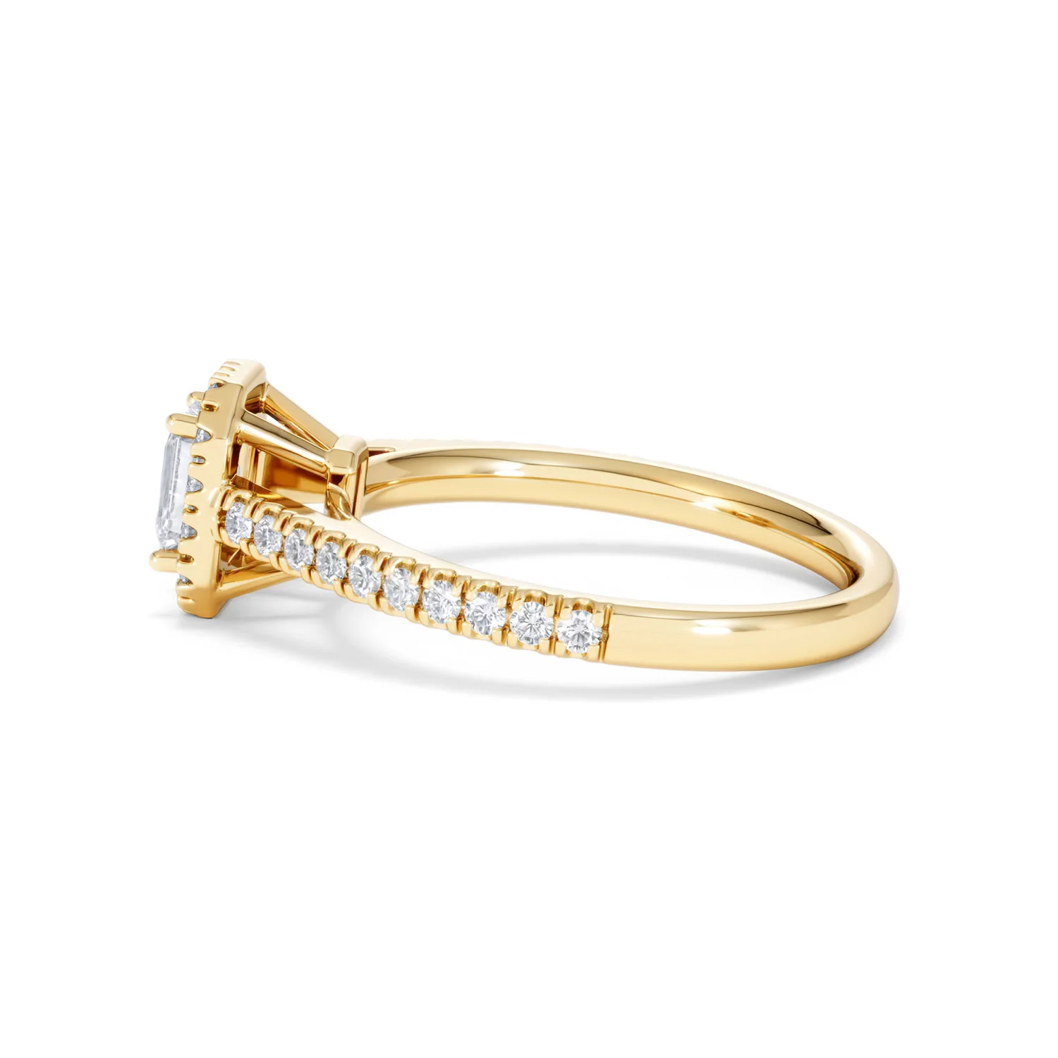 Annabelle Lab Diamond Halo Engagement Ring in 18K Gold 1ct F/VS1 - Image 66