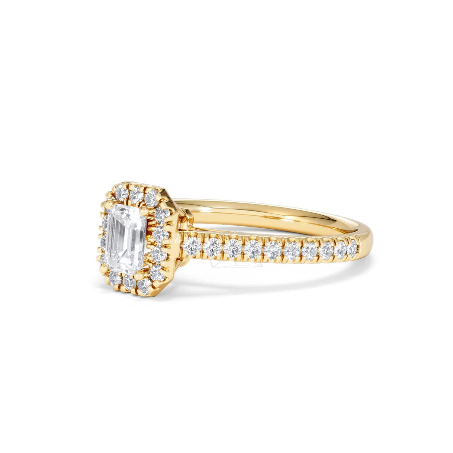 Annabelle Lab Diamond Halo Engagement Ring in 18K Gold 1ct F/VS1 - Image 79